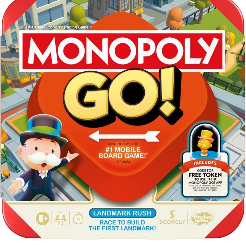 Hasbro Monopoly Go! Game with Red and White Design